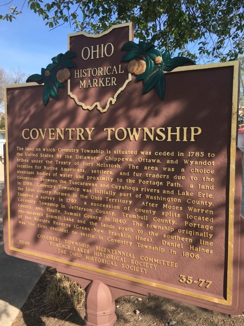 Coventry Historical Marker 4 24 16 Coventry Township